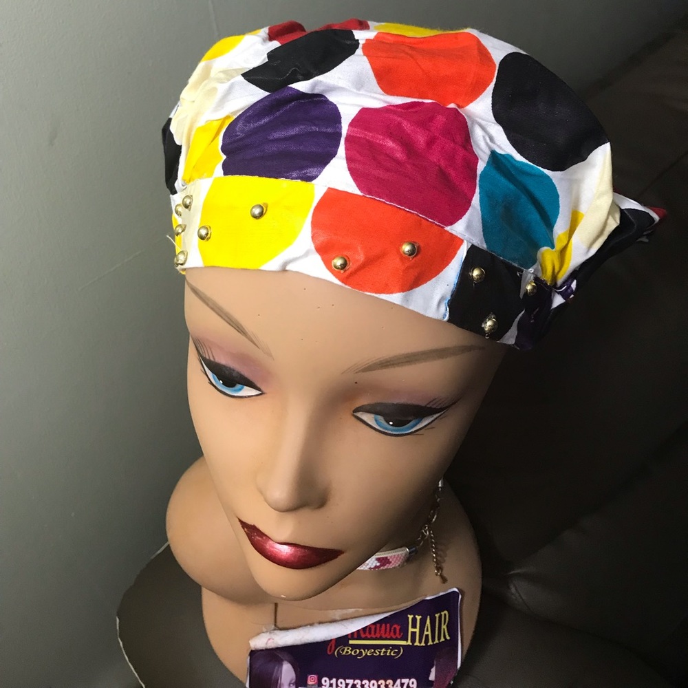 Baby girl or big girls African print bonnet